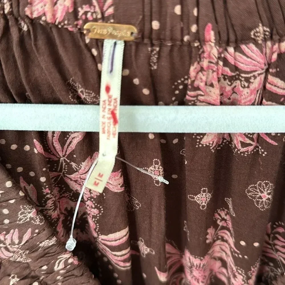 Free People Golden Hour Maxi Dress Color: Pink Chocolate Combo